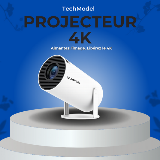 Techmodel : Projecteur magnétique 4K compatibilité mondiale